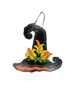 Cynthia Kolls Cynthia Kolls Wooden Witch Hat Doorhanger