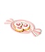 Peppermint Twist Candy Shape Tidbit Dish with Metallic Gold Accent