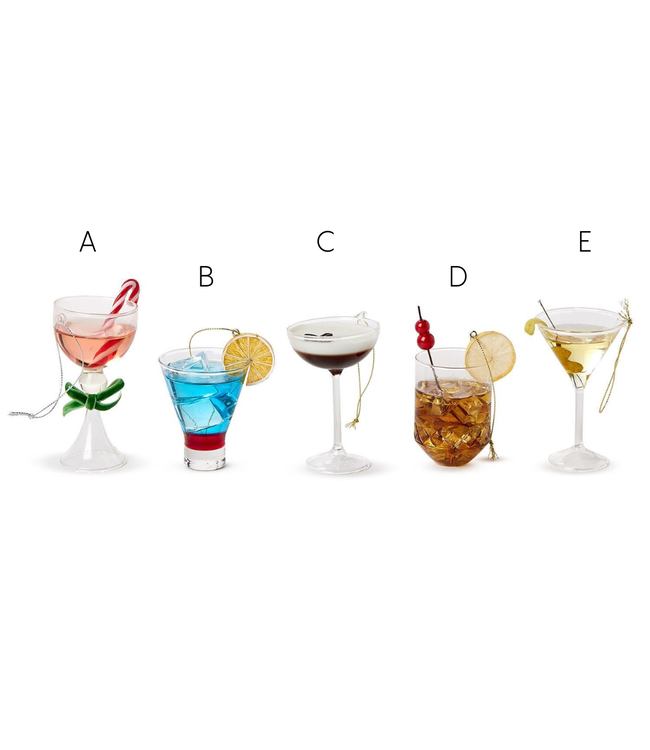 Holiday Cheer Hand-Crafted Cocktail Drink Ornament
