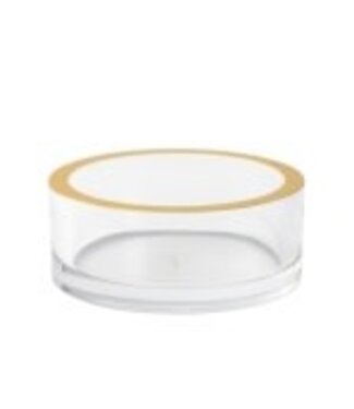 Caspari Acrylic Wine Coaster Holder Clear/Gold
