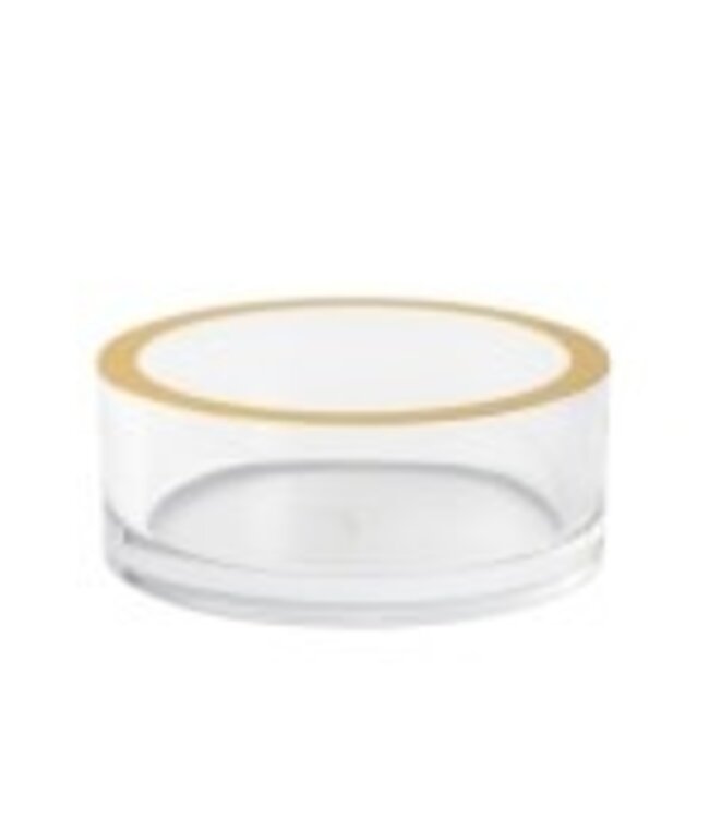 Acrylic Wine Coaster Holder Clear/Gold
