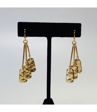 Laura McClendon Three Squares Dangle Earrings