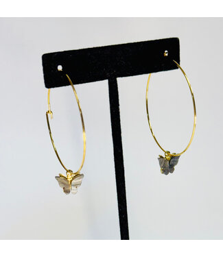Laura McClendon Hoop with Butterfly
