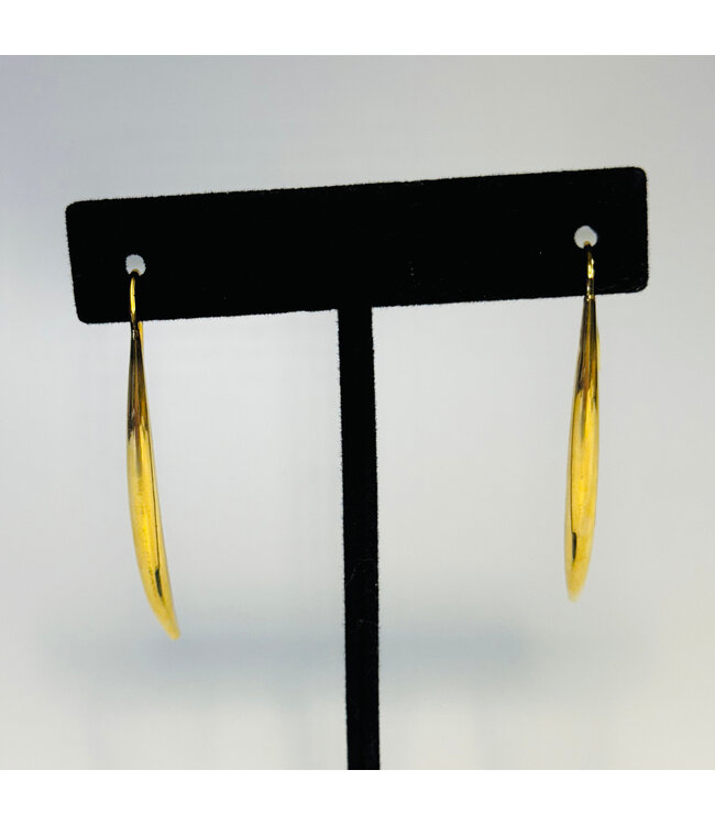 Ear Threader Gold Curved Bar