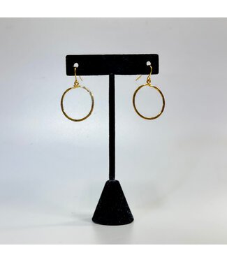 Laura McClendon Petite Circle Hammered Gold