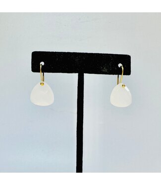 Laura McClendon White Stone Earring