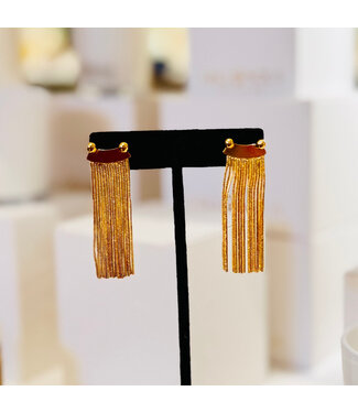Laura McClendon Gold Fringe Earrings