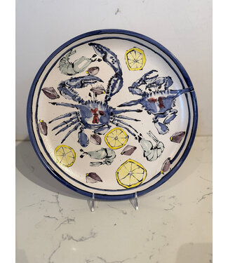 Steve Hasslock Steve Hasslock Large Round Platter - Crab