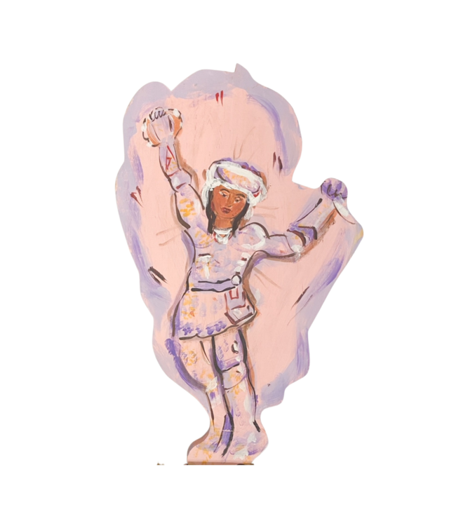 Lorraine Gendron Mardi Gras Indian (Pink)