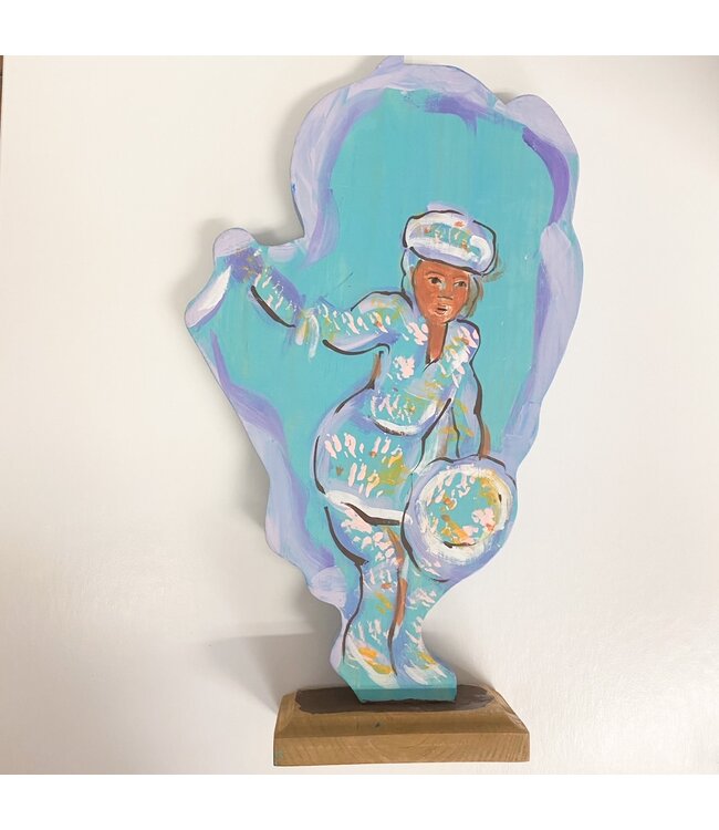 Lorraine Gendron Mardi Gras Indian (Aqua)