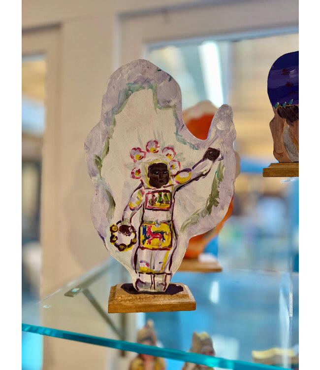 Lorraine Gendron Mardi Gras Indian (White)