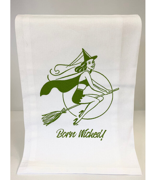 Born Wicked Tea Towel