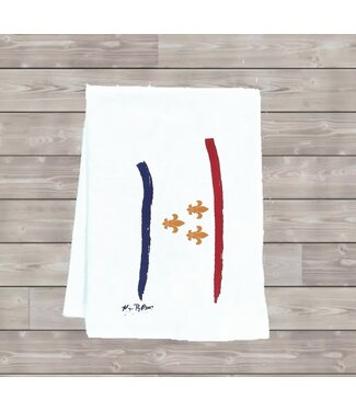 Monique Perry New Orleans Flag Tea Towel