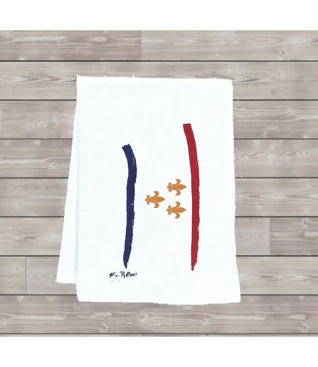 New Orleans Flag Tea Towel
