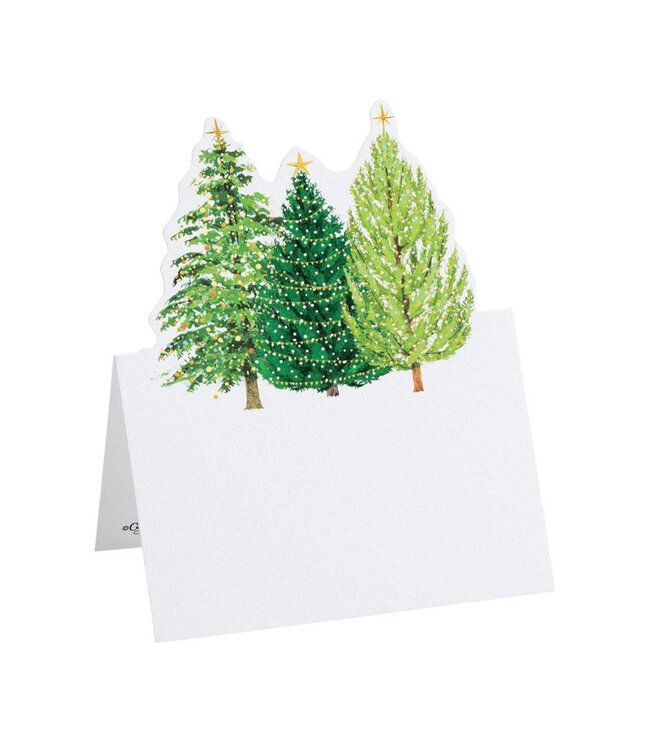 Christmas Trees With Lights Place Card