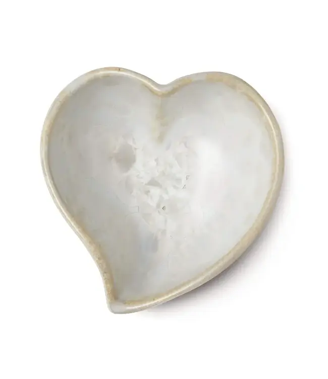 Crystalline Twist Heart Bowl- Small Candent White