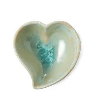 Simon Pearce Crystalline Twist Heart Bowl- Small Jade