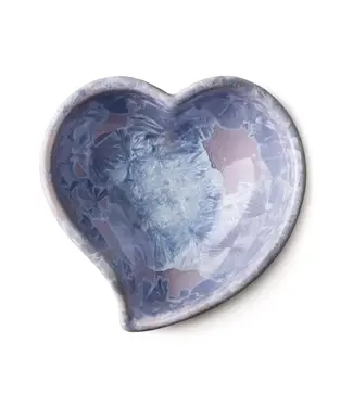Simon Pearce Crystalline Twist Heart Bowl- Small Lilac