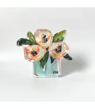 Lauren Dunn Pink And White Peonies Bloom Block