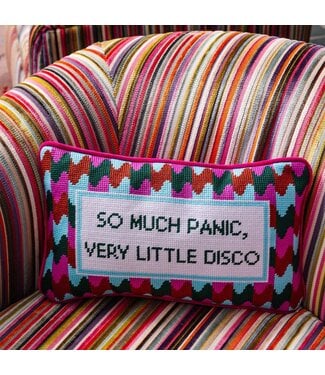 Furbish Panic at the Disco Needlepoint Pillow