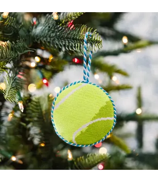 Furbish Needlepoint Icon Ornament - Tennis  Ball