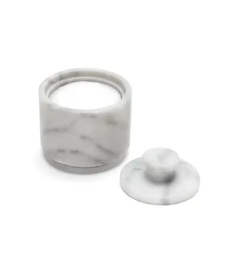 Fox Run Brands White Marble Salt Cellar with Lid