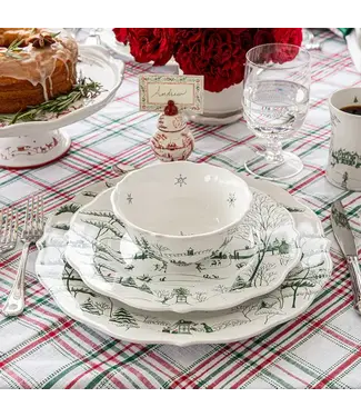 Juliska Country Estate Winter Frolic Dinner Plate - Evergreen