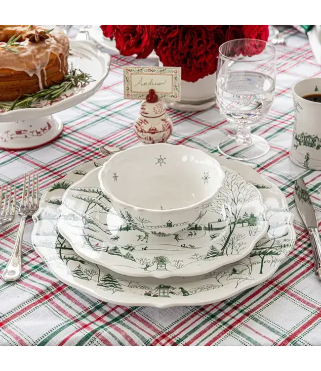 Country Estate Winter Frolic Dinner Plate - Evergreen