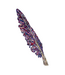 Cynthia Kolls Resin Collage Feather 35" Purple