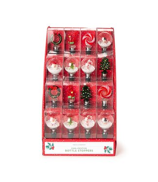 Two's Company Christmas Bottle Stopper, Assorted