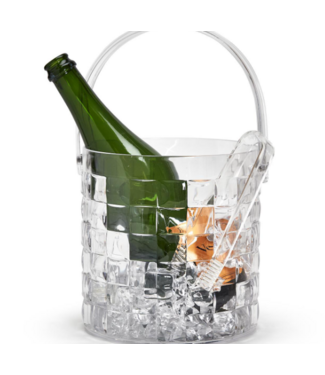 Two's Company Cubed Ice Bucket with Tongs