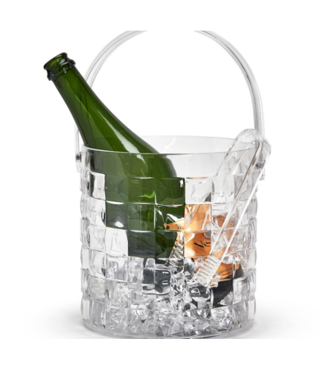 Cubed Ice Bucket with Tongs