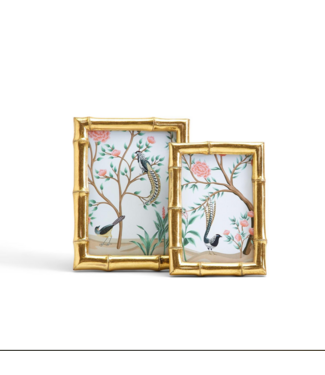 Two's Company Gold Faux Bamboo Photo Frame 4x6