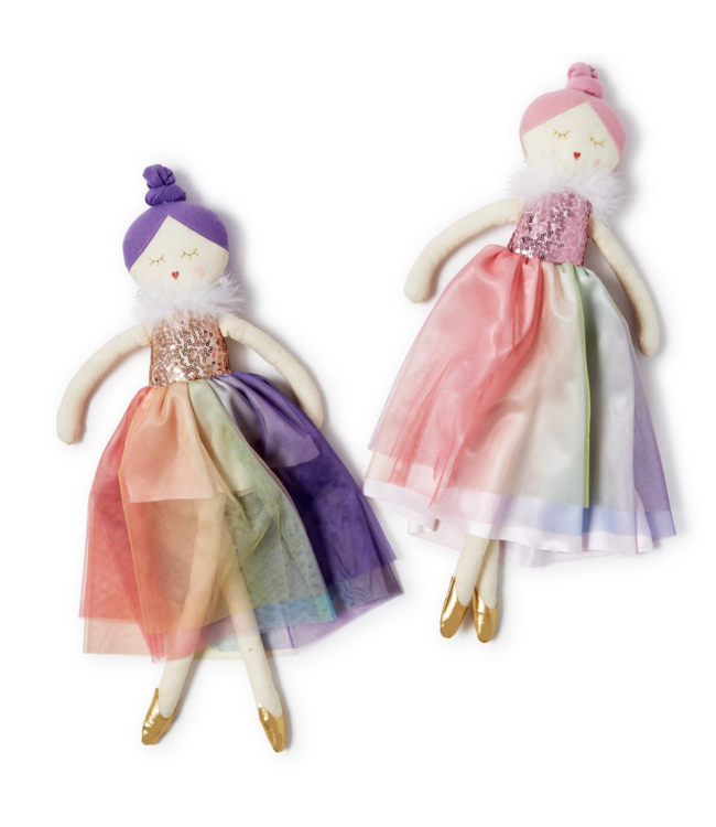 Hand-Crafted Prima Ballerina with Rainbow Tutu