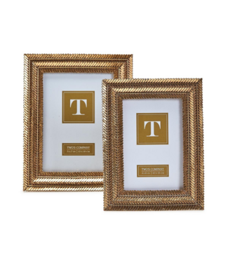 Two's Company Gold Fern Frame 4 x 6