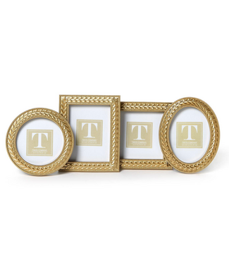 Two's Company Laurel Wreath Gold Photo Frames
