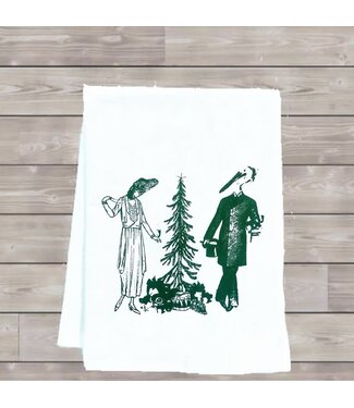 Monique Perry Alligator & Pelican Do Christmas Tea Towel
