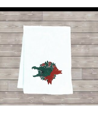Monique Perry Alligator Wreath Tea Towel - 3 Color
