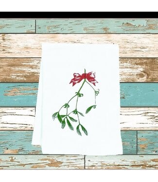 Monique Perry Mistletoe Tea Towel - 2 Color
