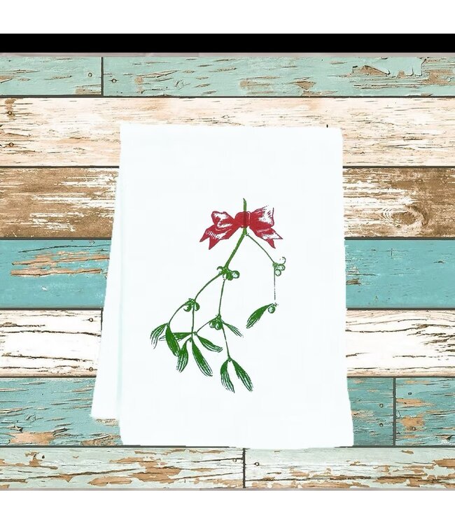Mistletoe Tea Towel - 2 Color