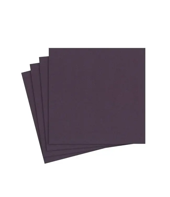 Paper Linen Aubergine Napkin Solid Airlaid Cocktail-15 In