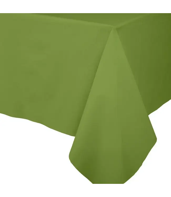 Leaf Green-Paper Linen Solid Airlaid Tablecover 5.2'X8.2'