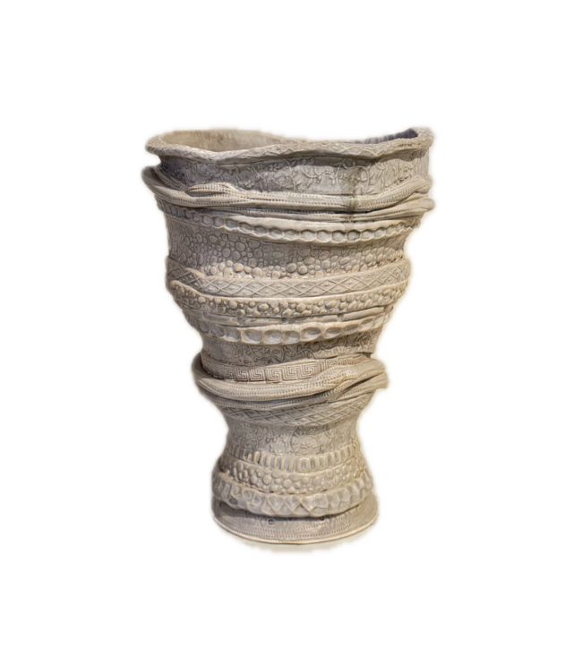 ATHENA NAFPLIO vase, taupe (fluted shape)