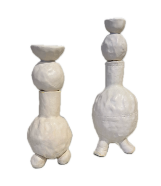 Objects in Clay 2-Piece Decorative Bottle - Consignment