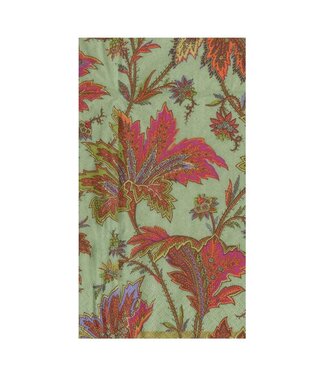 Caspari Paisley Leaves Sage Green Guest Towels - includes 15 Guest Towels