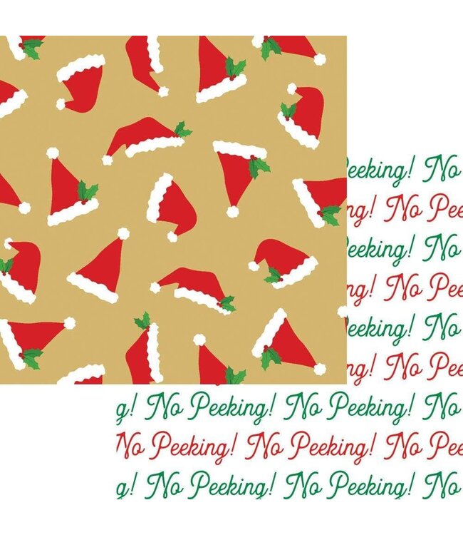 Santa Hat Toss Roll Wrap 30 Inch X 8Ft-2 Inch Core