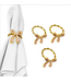 Set of 4 Bow Napkin Rings - Pink