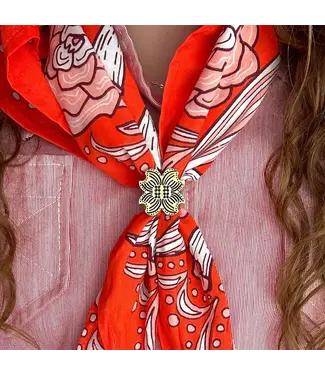 Handker Bandanas Amy Brass Bandana Slide Ring