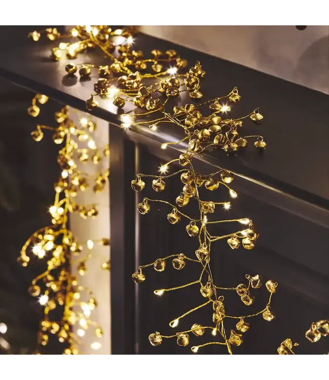 Golden Bells String Lights - Cheery Christmas Decoration