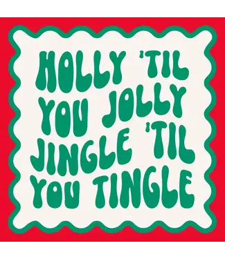 Soiree Sisters Funny Holiday Cocktail Napkins | Holly Jingle